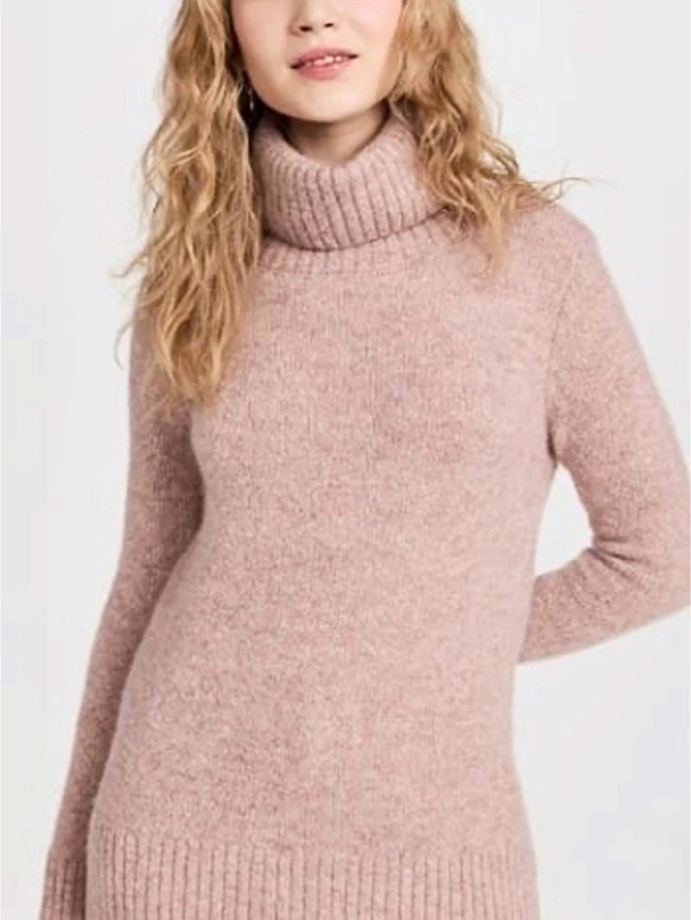 Le Château Cowl Neck Sweater in Pink Size Medium Like New